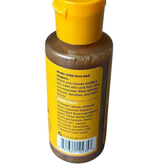 Alaffia Authentic African Black Soap Wild Lavender 2 oz TRAVEL Size - Picture 2 of 3